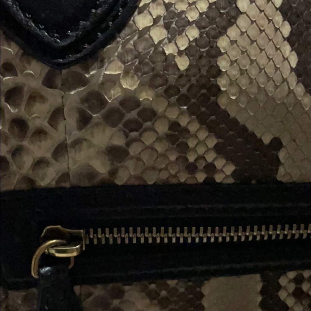 Celine Black And Grey Leather Python Tote. - image 4
